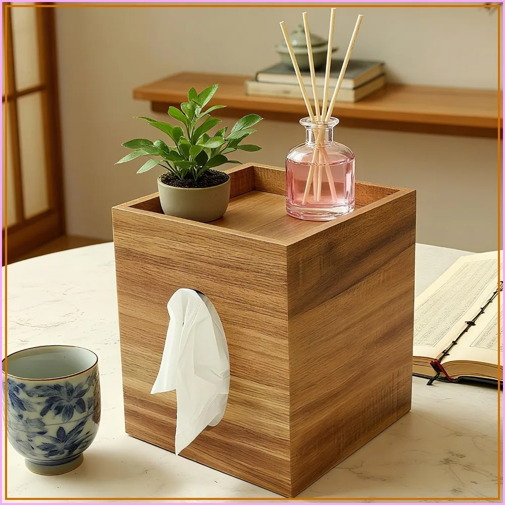 Acacia Wooden Square Tissue Box Cover with Storage Tray, Farmhouse Decor Tissues Holder for Bathroom Bedroom Office Kitchen
Acacia Wooden Square Tissue Box Cover with Storage Tray, Farmhouse Decor Tissues Holder for Bathroom Bedroom Office Kitchen