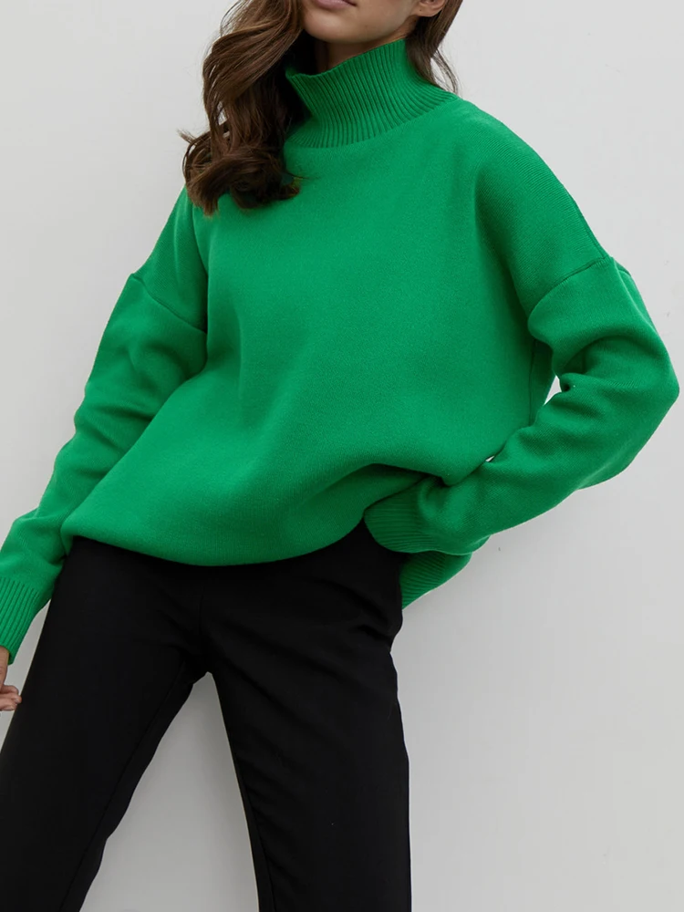 Women Sweater Turtleneck Solid Women's Pullover Sweater Korean Clothing Winter Loose Knitted Casual Jumper Thick Warm Lady Tops
Women Sweater Turtleneck Solid Women's Pullover Sweater Korean Clothing Winter Loose Knitted Casual Jumper Thick Warm Lady Tops