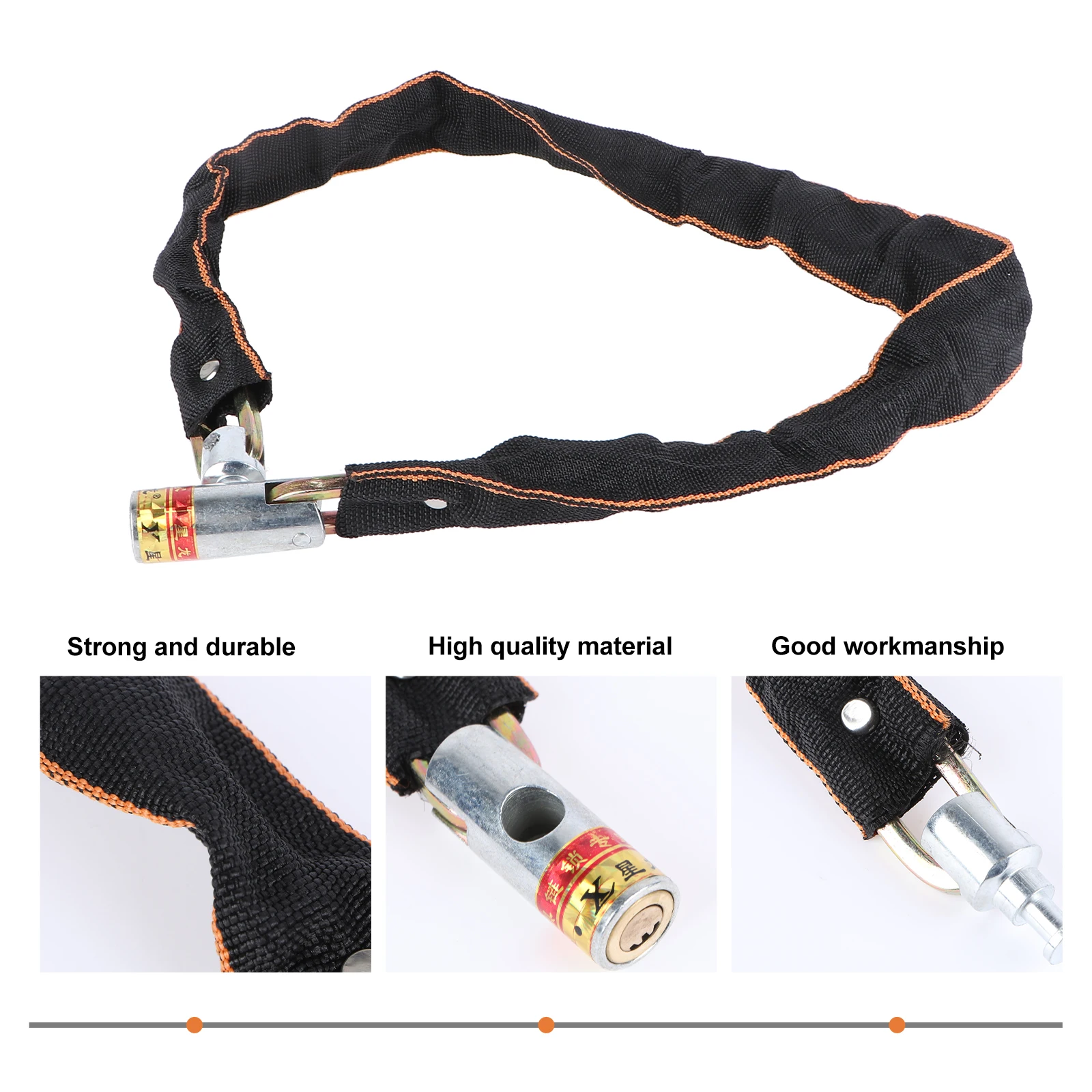 Bike Chain Lock Heavy Duty Anti-Theft Security For Bicycle Motorcycle Electromobile Durable Steel Cable Lock Strong Joint
Bike Chain Lock Heavy Duty Anti-Theft Security For Bicycle Motorcycle Electromobile Durable Steel Cable Lock Strong Joint