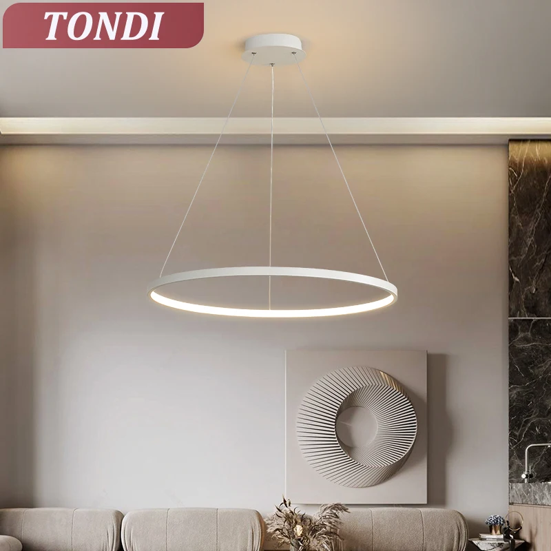Modern Round Led Pendant Light For Living Room Restaurant Kitchen Black/White Chandelier Indoors Minimalist Decoration Lamps
Modern Round Led Pendant Light For Living Room Restaurant Kitchen Black/White Chandelier Indoors Minimalist Decoration Lamps