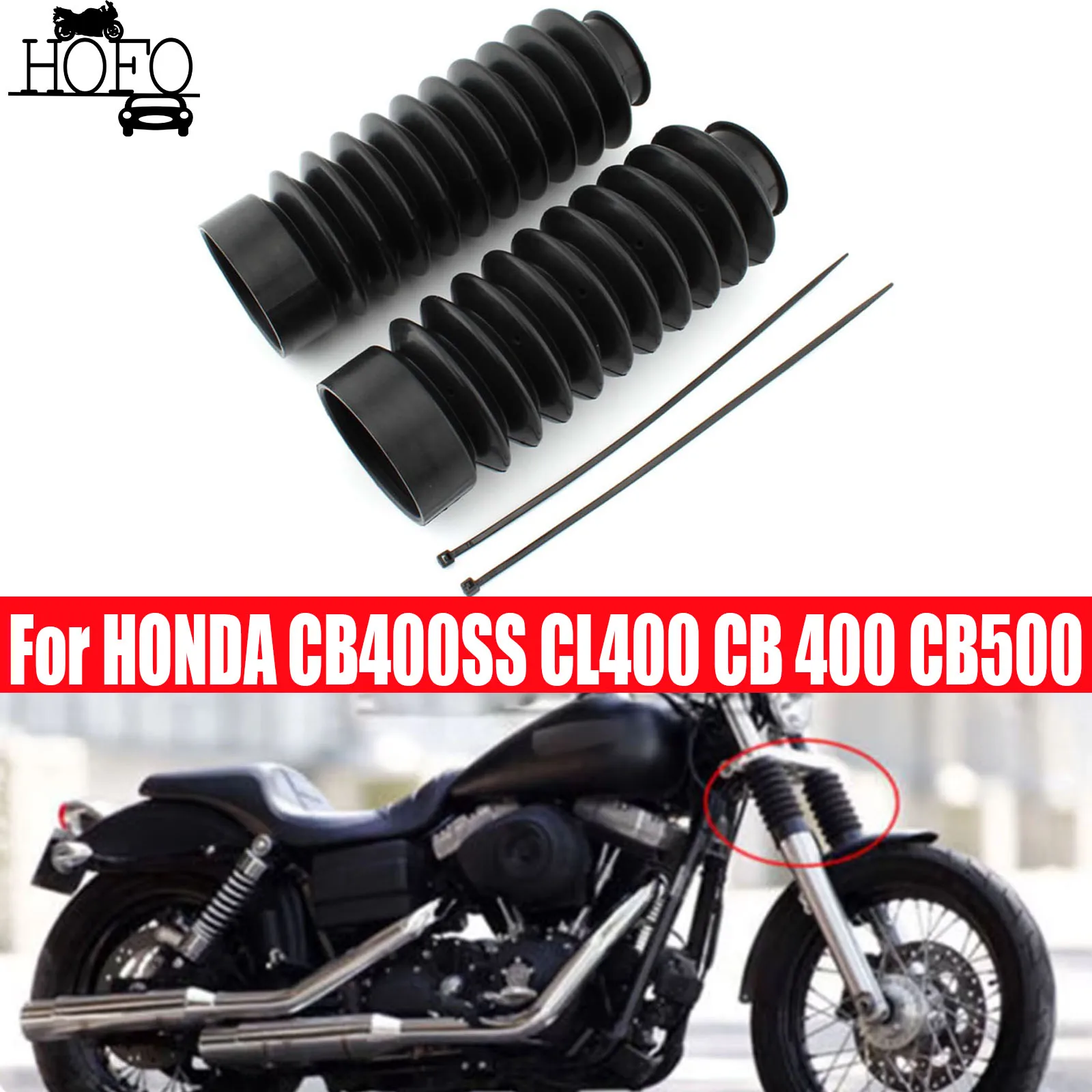 1 Pair Motorcycle Front Fork Shock Absorber Dust Cover Quality Rubber Protector For HONDA CB400SS CL400 CB 400 CB500
1 Pair Motorcycle Front Fork Shock Absorber Dust Cover Quality Rubber Protector For HONDA CB400SS CL400 CB 400 CB500