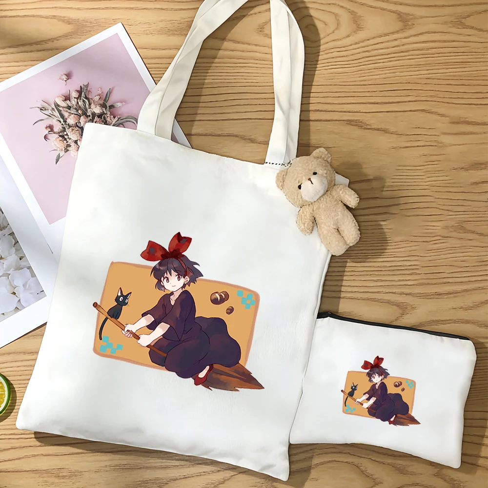 kawaii 3pcs/set Majo no Takkyuubin JiJi Kiki large capacity canvas bag Anime figure Printing storage bag reuse shopping bag
kawaii 3pcs/set Majo no Takkyuubin JiJi Kiki large capacity canvas bag Anime figure Printing storage bag reuse shopping bag