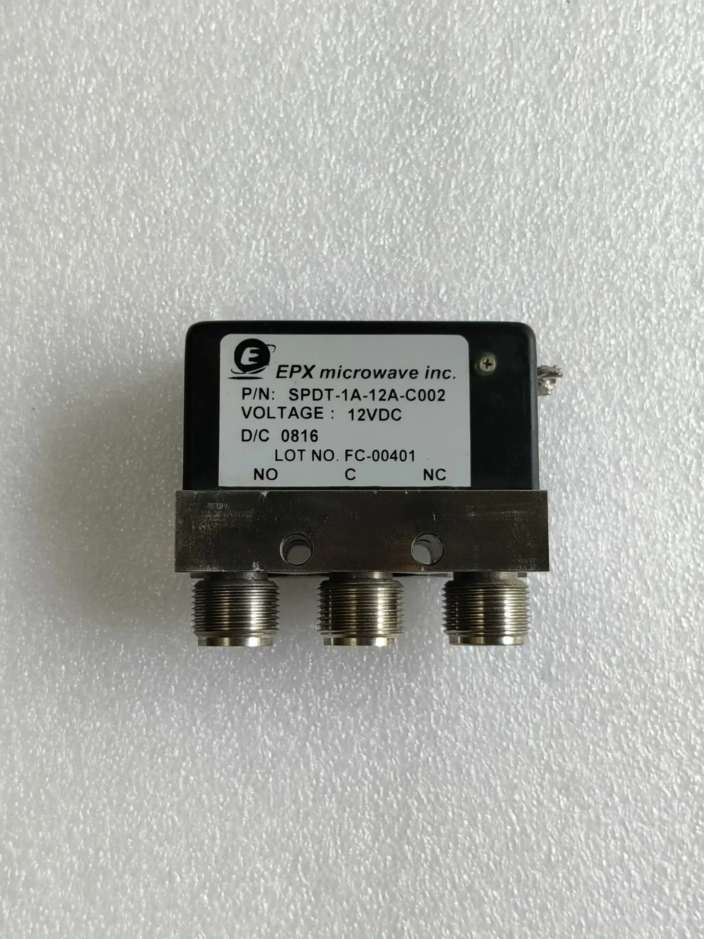 SPDT-1A-12A 12V 12G N microwave coaxial switch 1000W
SPDT-1A-12A 12V 12G N microwave coaxial switch 1000W