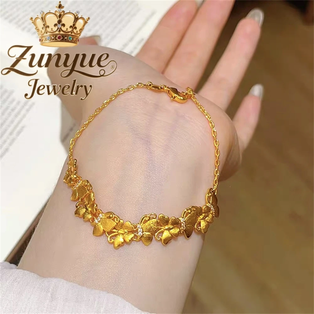Sand Gold Jewelry Butterfly Bracelet Is A Fashionable And High-End Accessory Luxury Quality Jewelry Exquisite Charms Elegant 
Sand Gold Jewelry Butterfly Bracelet Is A Fashionable And High-End Accessory Luxury Quality Jewelry Exquisite Charms Elegant