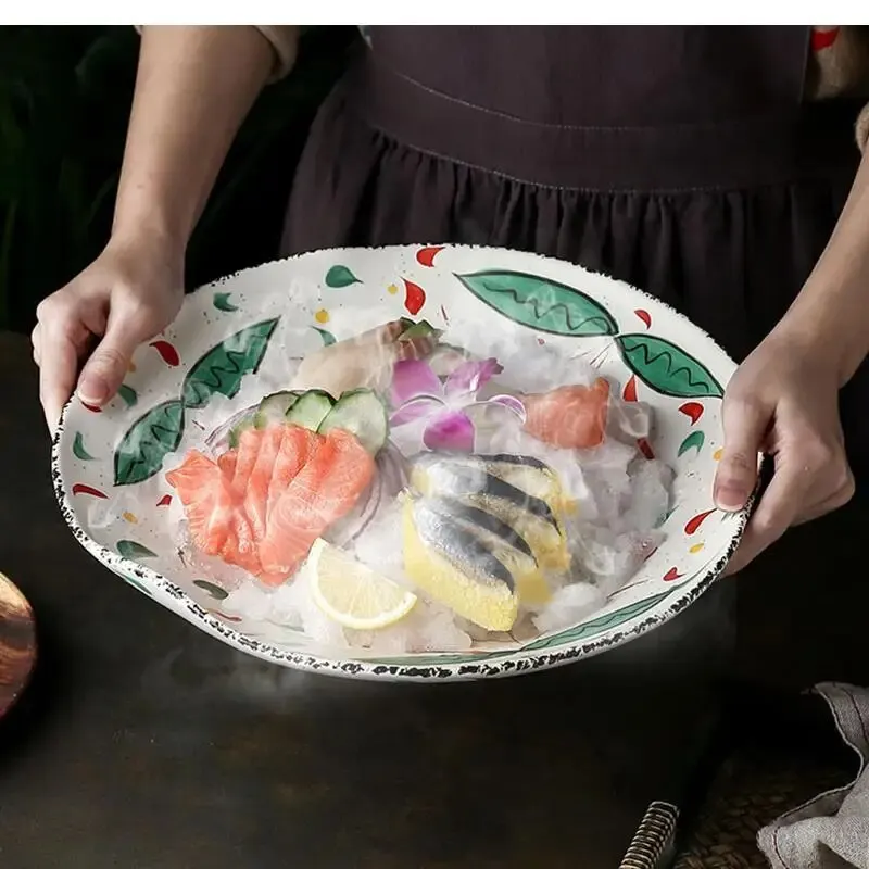 Japanese Ceramic Fruit Plate Snack Storage Tray 13 Inch Round Dining Table Supplies Simple Kitchen Tableware
Japanese Ceramic Fruit Plate Snack Storage Tray 13 Inch Round Dining Table Supplies Simple Kitchen Tableware