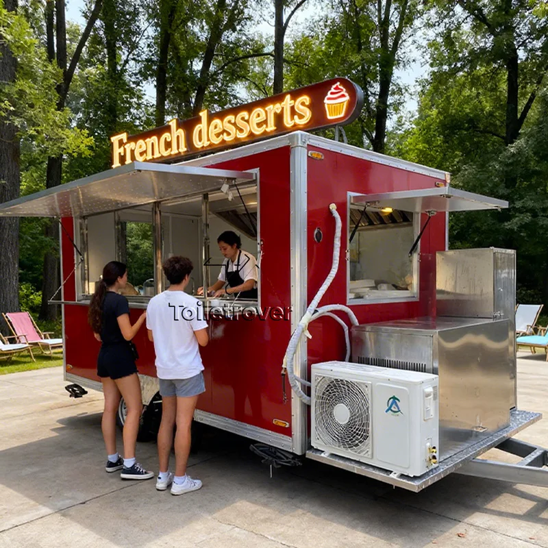 Luxury Mobile Bistro Bus Gourmet Pizza Commercial Food Trailer Mobile Food Truck Trailer with Full Kitchen Equipment
Luxury Mobile Bistro Bus Gourmet Pizza Commercial Food Trailer Mobile Food Truck Trailer with Full Kitchen Equipment