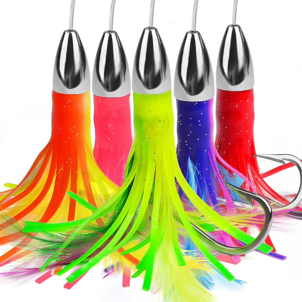 1pcs Simulation Beard Squid Sea Fishing Lure 15cm 48g Silicone Octopus Bait 6/0# Tuna hook 5 Colors 170cm Line Group dw332
1pcs Simulation Beard Squid Sea Fishing Lure 15cm 48g Silicone Octopus Bait 6/0# Tuna hook 5 Colors 170cm Line Group dw332