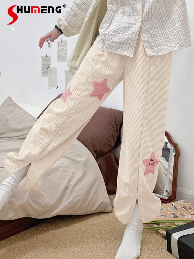 Japanese Cute Thickened Trousers Soft Girl Sweet Star Patch Design Pants Autumn and Winter Harajuku Loose Elastic Pants Female
Japanese Cute Thickened Trousers Soft Girl Sweet Star Patch Design Pants Autumn and Winter Harajuku Loose Elastic Pants Female