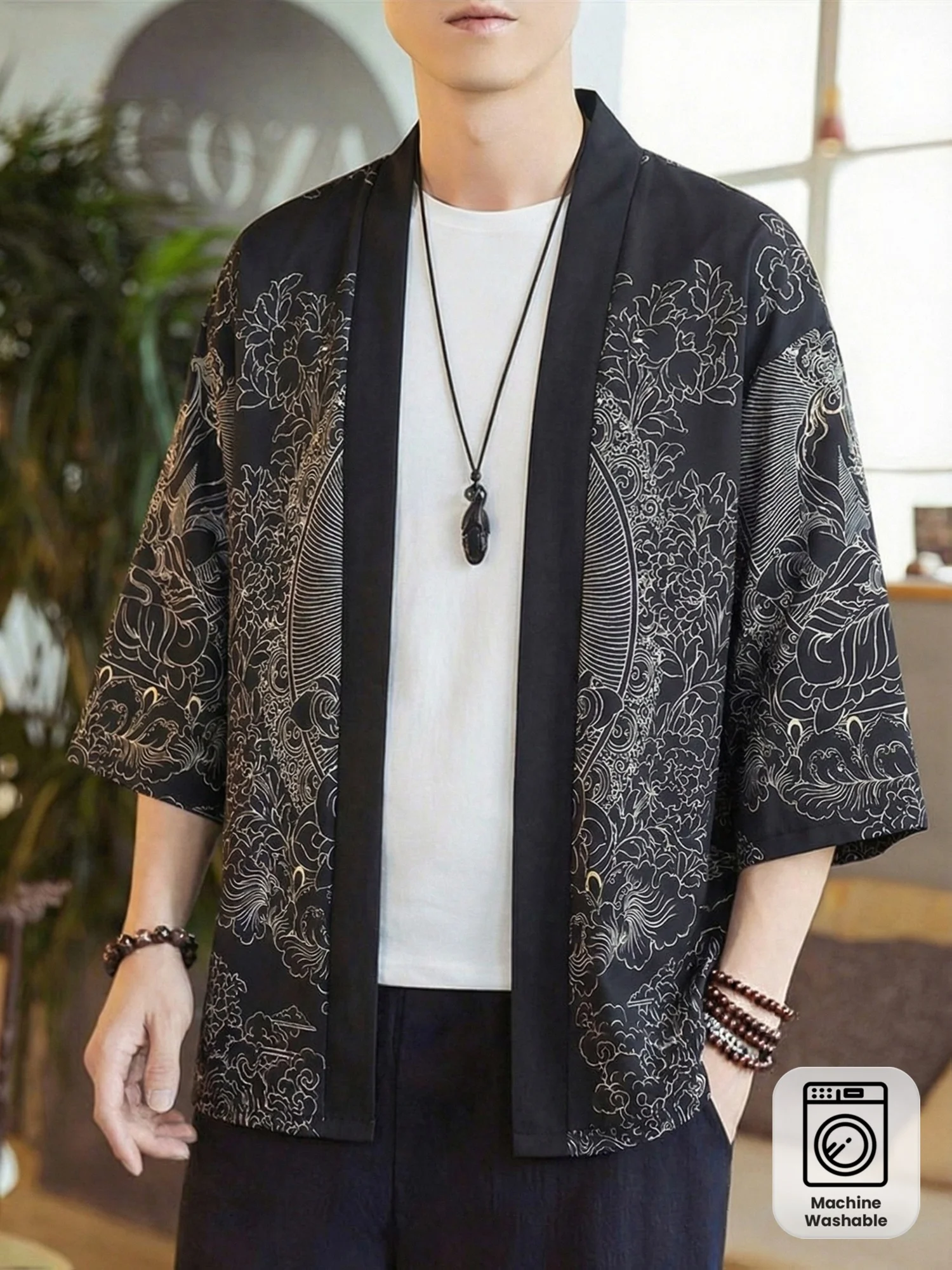 2026 Summer New Men's Kimono with 3D Chinese-style Patterns and Floral Prints Fashionable Outdoor Comfortable Lightweight Soft
2026 Summer New Men's Kimono with 3D Chinese-style Patterns and Floral Prints Fashionable Outdoor Comfortable Lightweight Soft