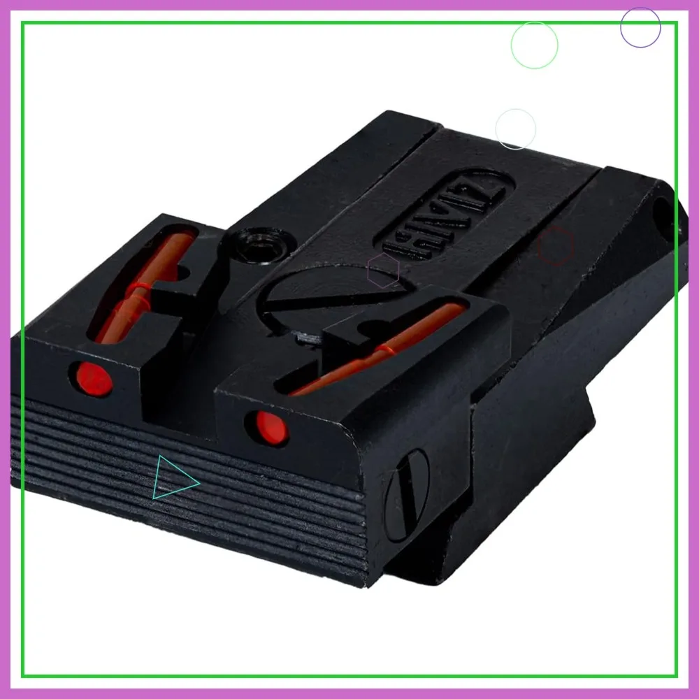 Adjustable Fiber Optic Rear Sight with LightPipes for Ruger, Smith & Wesson, Glock