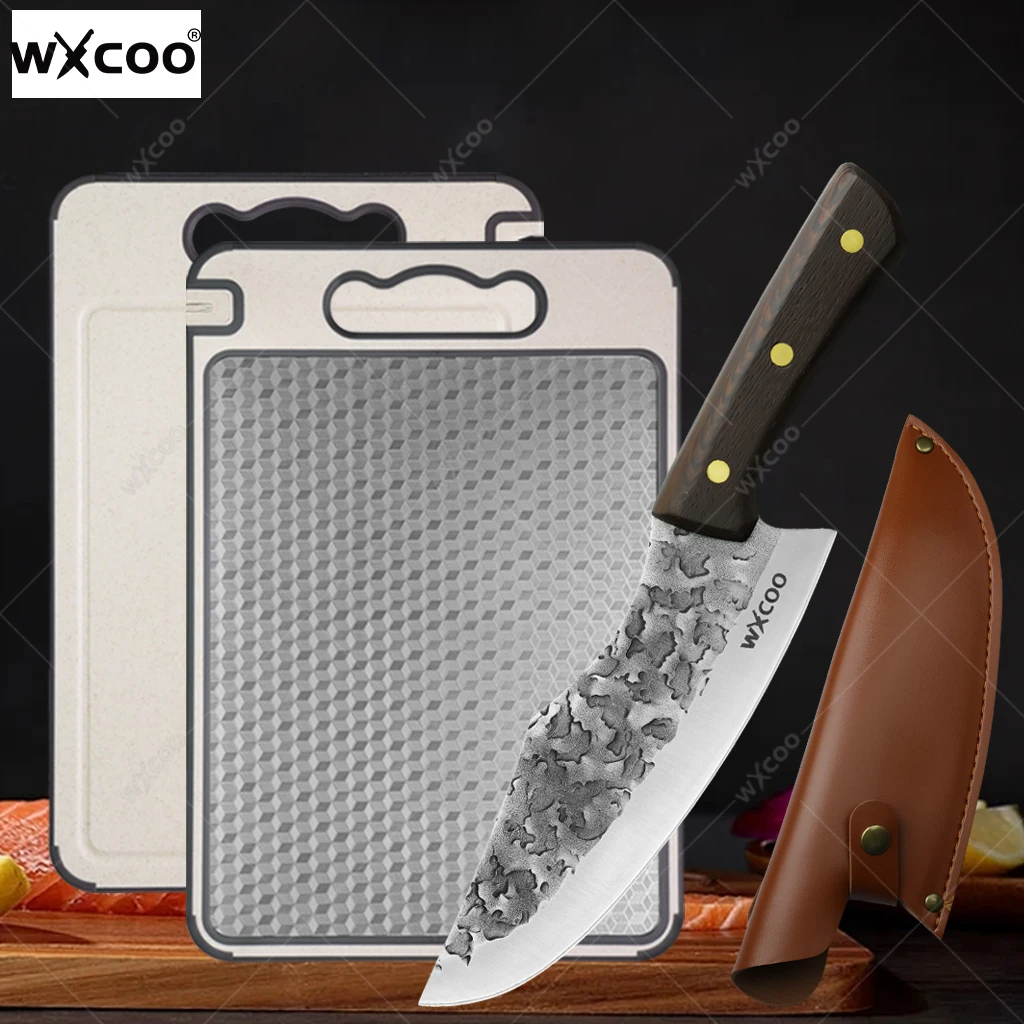 WXCOO 2PCS Kitchen Knife and Cutting Board Set Stainless Steel Boning Knife Meat Cleaver Double-sided Anti-mildew Cutting Board
WXCOO 2PCS Kitchen Knife and Cutting Board Set Stainless Steel Boning Knife Meat Cleaver Double-sided Anti-mildew Cutting Board