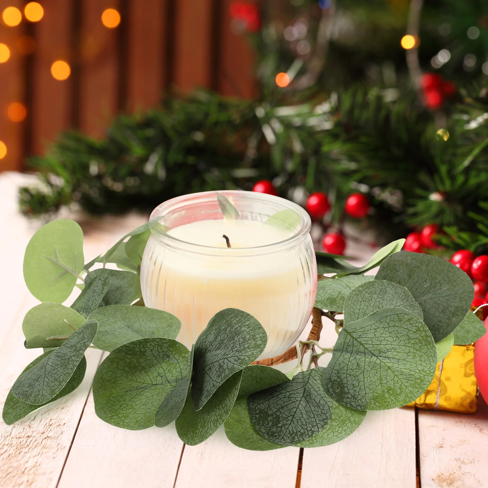 Faux Leaf Artificial Plant Wreath Decorative Home Wedding Tea Light Ring Table Top Christmas Tea Light Ring
Faux Leaf Artificial Plant Wreath Decorative Home Wedding Tea Light Ring Table Top Christmas Tea Light Ring