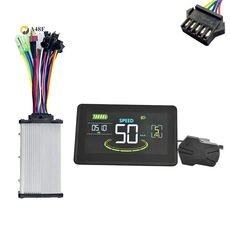 A48F-H6C ЖК-дисплей для электрического велосипеда 24 В-60 В + 36 В 350 Вт синусоидальный контроллер цветной экран UART для замены электрического велосипеда (SM 5PI)
A48F-H6C ЖК-дисплей для электрического велосипеда 24 В-60 В + 36 В 350 Вт синусоидальный контроллер цветной экран UART для замены электрического велосипеда (SM 5PI)
