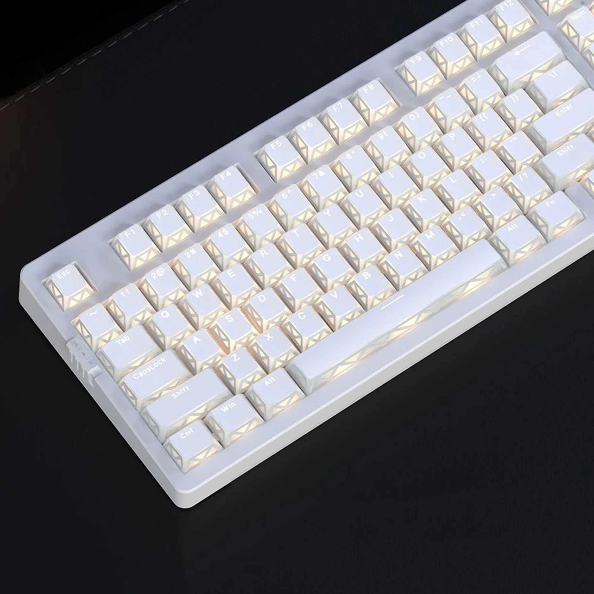 130 Keys Imperial Light Theme White Backlit Shine Through Cherry Profile Keycaps for 68/75/87/98/104/108 MX Mechanical Keyboards
130 Keys Imperial Light Theme White Backlit Shine Through Cherry Profile Keycaps for 68/75/87/98/104/108 MX Mechanical Keyboards