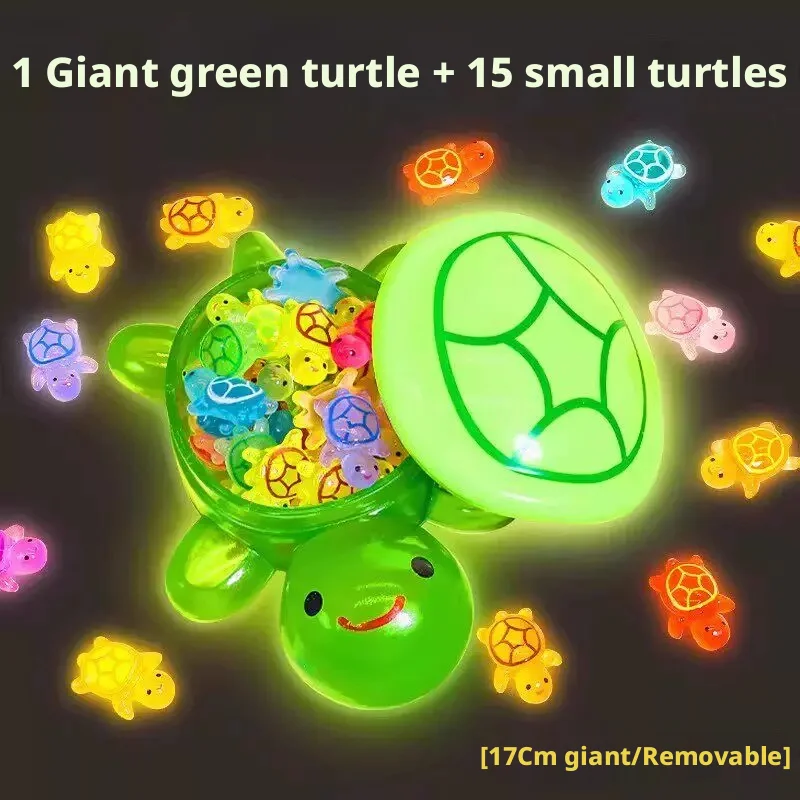 New 17cm Large Glow-in-the-dark Turtle Toy Storage Box, Includes 15 Small Turtles, DIY Turtle Toys, and Table Decorations
New 17cm Large Glow-in-the-dark Turtle Toy Storage Box, Includes 15 Small Turtles, DIY Turtle Toys, and Table Decorations