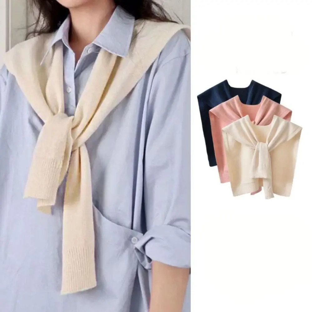 All-match Blouse Shoulders Knitted Shawl Solid Color Cape Fake Collar Scarf Accessories Korean Style Wool Scarves Women
All-match Blouse Shoulders Knitted Shawl Solid Color Cape Fake Collar Scarf Accessories Korean Style Wool Scarves Women