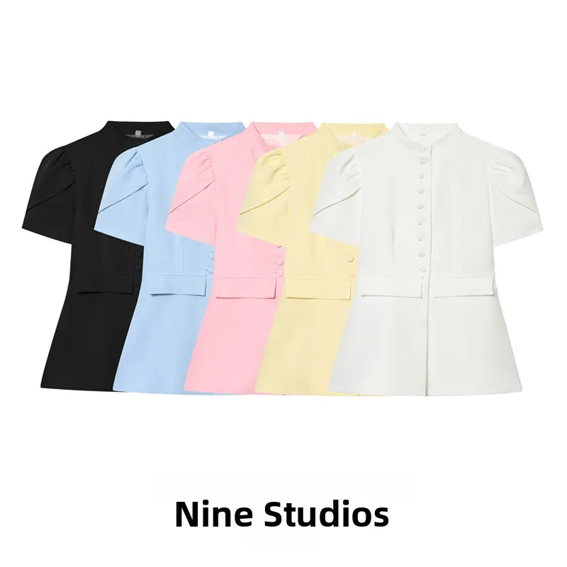 Elegant Slimming Single-Button Short-Sleeve Stand-Collar Waist-Cinching Women's Suit Jacket Fashionable Casual Outerwear
Elegant Slimming Single-Button Short-Sleeve Stand-Collar Waist-Cinching Women's Suit Jacket Fashionable Casual Outerwear
