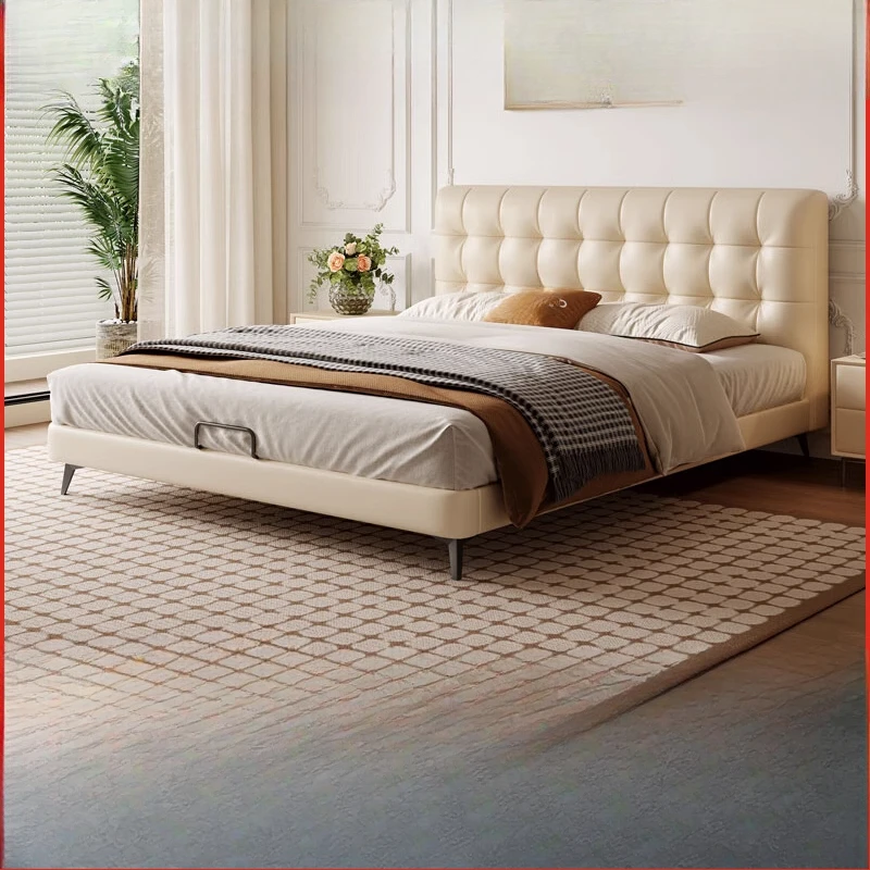 The product can be customized. Italian minimalist soft bag storage leather bed
The product can be customized. Italian minimalist soft bag storage leather bed