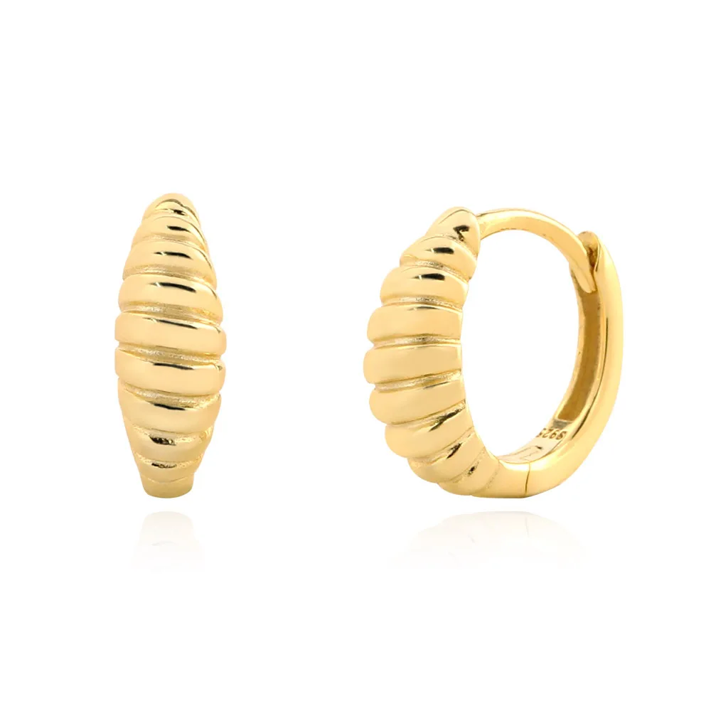 CCFJOYAS 925 Sterling Silver French Croissant Round Hoop Earrings for Women 18k Gold Plated Elegant Party Wedding Jewelry Gift
CCFJOYAS 925 Sterling Silver French Croissant Round Hoop Earrings for Women 18k Gold Plated Elegant Party Wedding Jewelry Gift