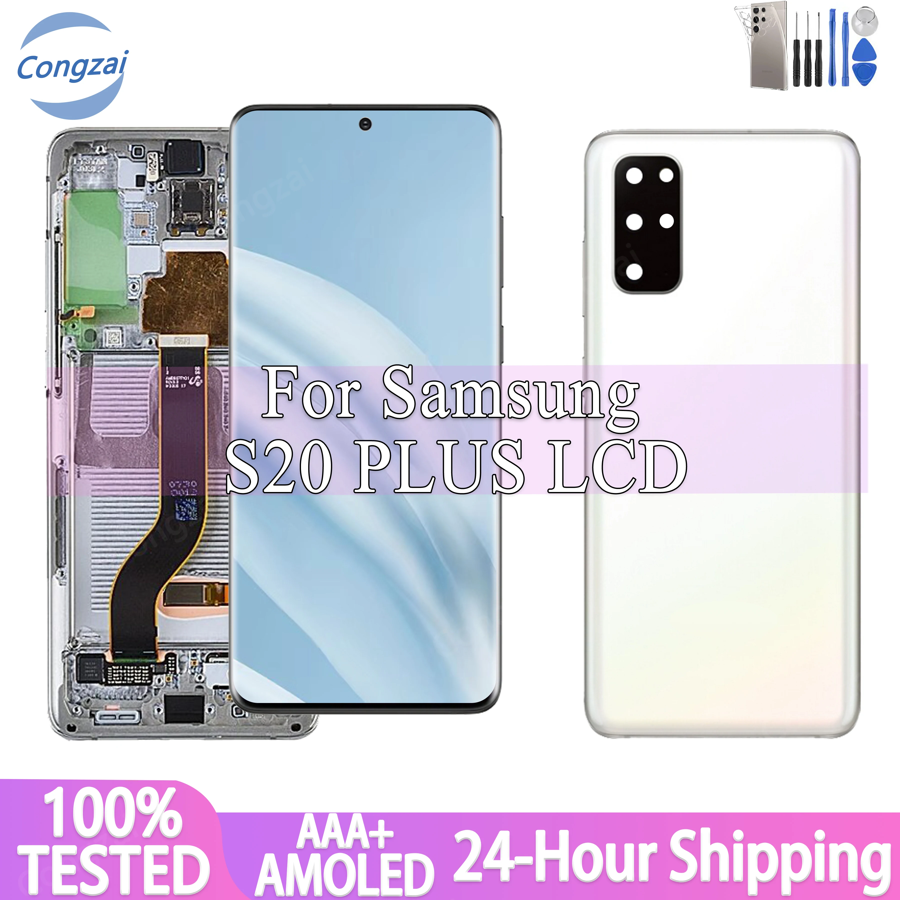 6.7'' S20 Plus AMOLED For Samsung Galaxy S20 Plus LCD G985F G986B Display Digital Touch Screen Replacement Free Back Cover
6.7'' S20 Plus AMOLED For Samsung Galaxy S20 Plus LCD G985F G986B Display Digital Touch Screen Replacement Free Back Cover
