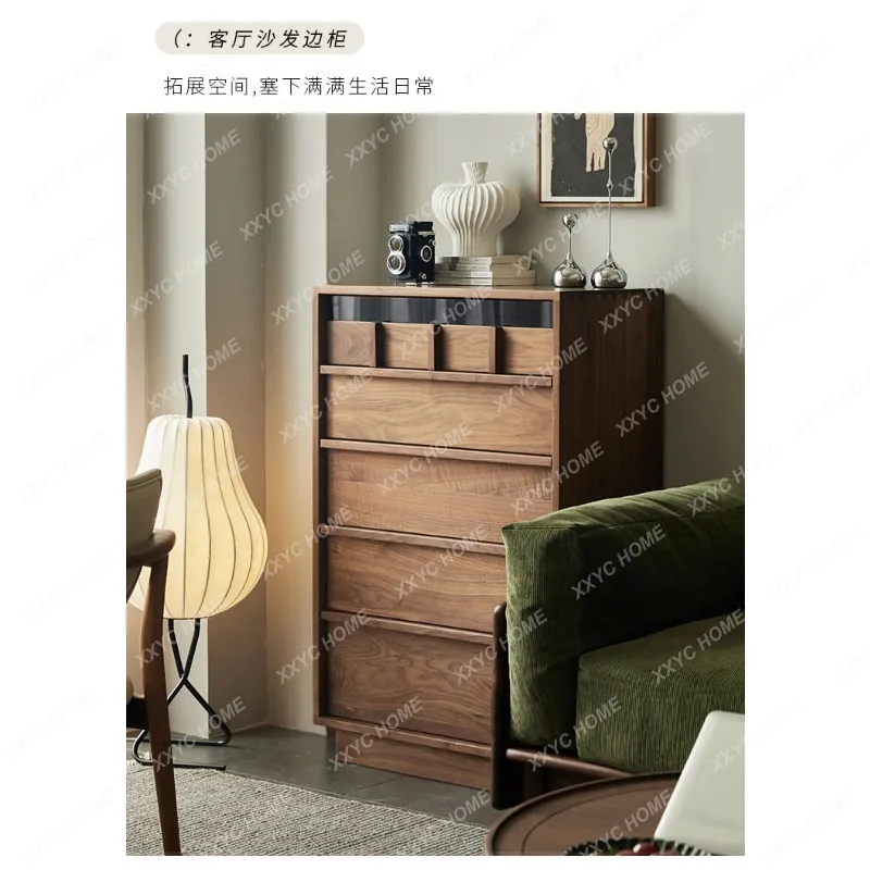 DDNorth black walnut chest of drawers living room bedroom storage drawer cabinet
DDNorth black walnut chest of drawers living room bedroom storage drawer cabinet