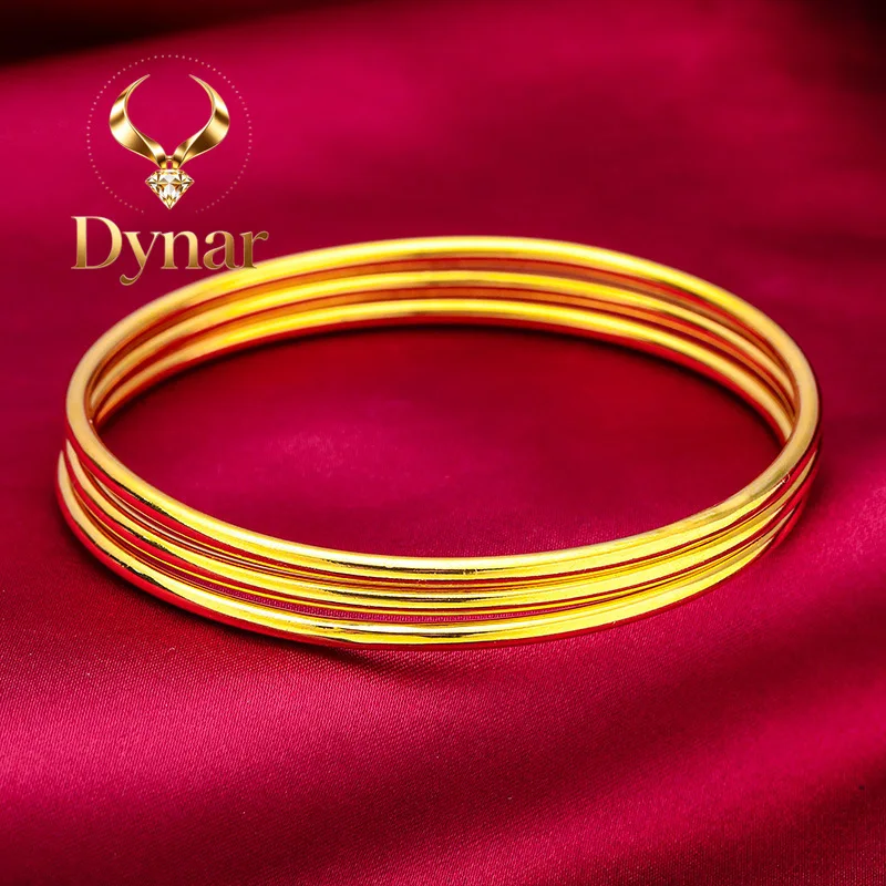 Dynar Jewelry 2.8mm Three-Life Bracelet for Women, 24K Gold, AU999 | Polished triple rings, 2.8mm sleek band for daily elegan
Dynar Jewelry 2.8mm Three-Life Bracelet for Women, 24K Gold, AU999 | Polished triple rings, 2.8mm sleek band for daily elegan