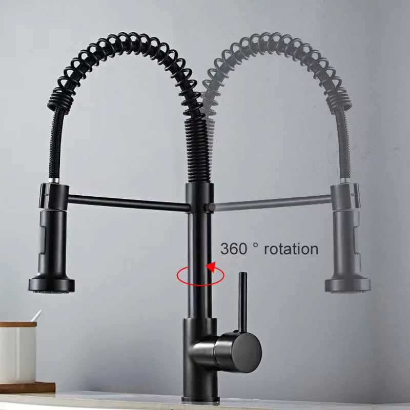 Spring Pull Out Kitchen Faucet 304 Stainless Steel 360° Rotate 2 Modes Water Tap for Sink Brushed Nickel/Black/Gold
Spring Pull Out Kitchen Faucet 304 Stainless Steel 360° Rotate 2 Modes Water Tap for Sink Brushed Nickel/Black/Gold