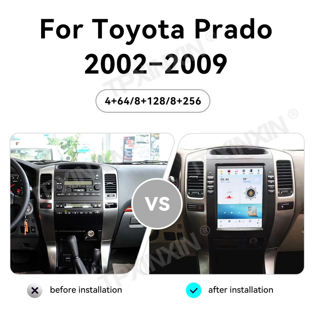 Qualcomm For Toyota Prado 2002~2009 Android Car Radio Stereo Automotive Multimedia Player GPS Navigation Carplay WIFI Head Unit
Qualcomm For Toyota Prado 2002~2009 Android Car Radio Stereo Automotive Multimedia Player GPS Navigation Carplay WIFI Head Unit