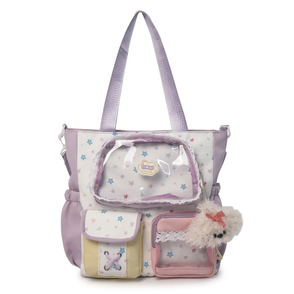 Casual Sweet and Cute Ita Bag Cartoon Preppy Style Hand Tote Bag Large Capacity One-shoulder Crossbody Bag Girl
Casual Sweet and Cute Ita Bag Cartoon Preppy Style Hand Tote Bag Large Capacity One-shoulder Crossbody Bag Girl