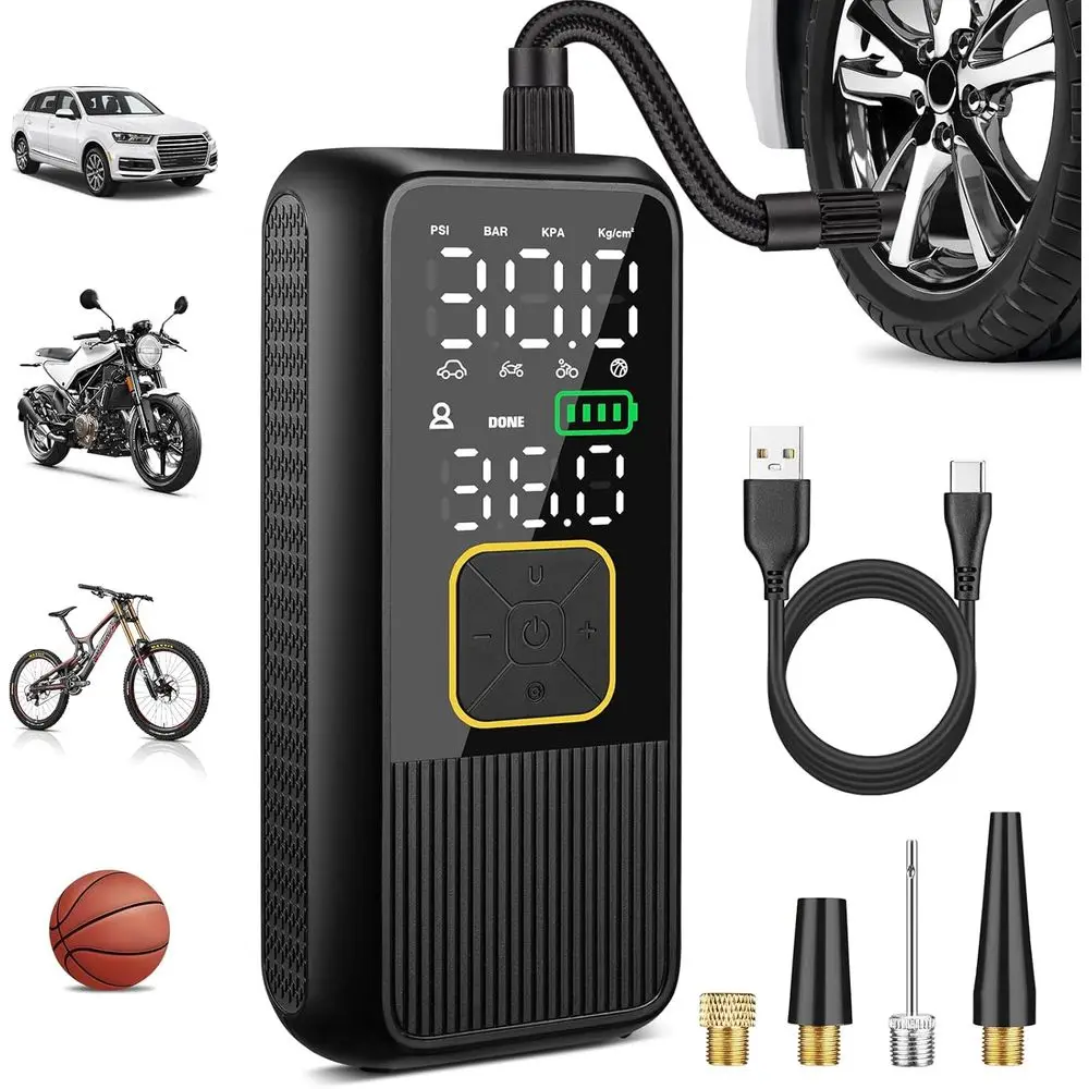 Портативный воздушный компрессор, в 4 раза быстрее обычного, 150PSI, умный насос для автомобильных шин с цифровым манометром, портативный быстрый насос для накачки шин
Портативный воздушный компрессор, в 4 раза быстрее обычного, 150PSI, умный насос для автомобильных шин с цифровым манометром, портативный быстрый насос для накачки шин