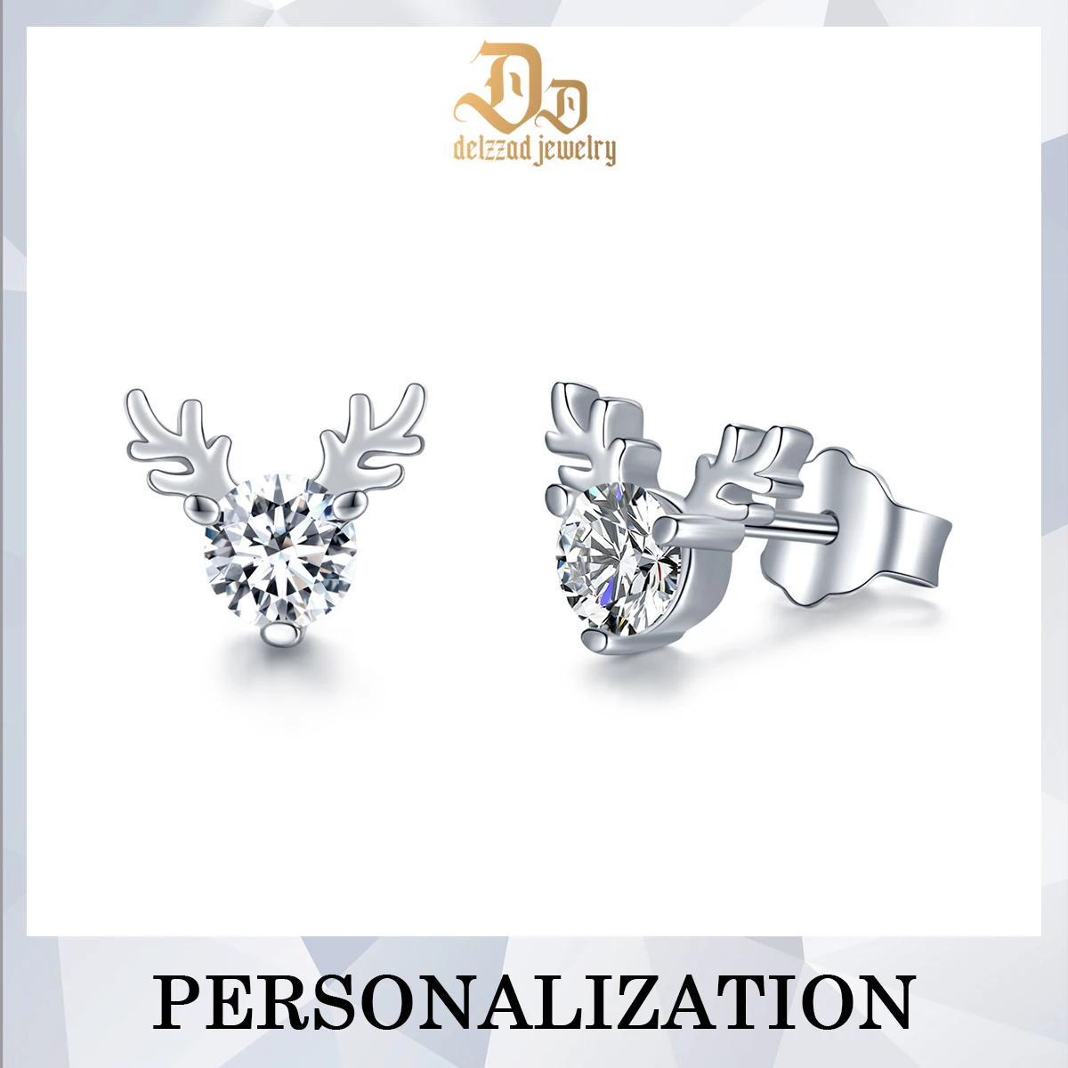 Delzzad 0.3/0.5ct 100% 925 Sterling Silver Irregular Moissanite Deer Stud Earrings Diamond Luxury Fine Jewelry Engagemen Gifts
Delzzad 0.3/0.5ct 100% 925 Sterling Silver Irregular Moissanite Deer Stud Earrings Diamond Luxury Fine Jewelry Engagemen Gifts