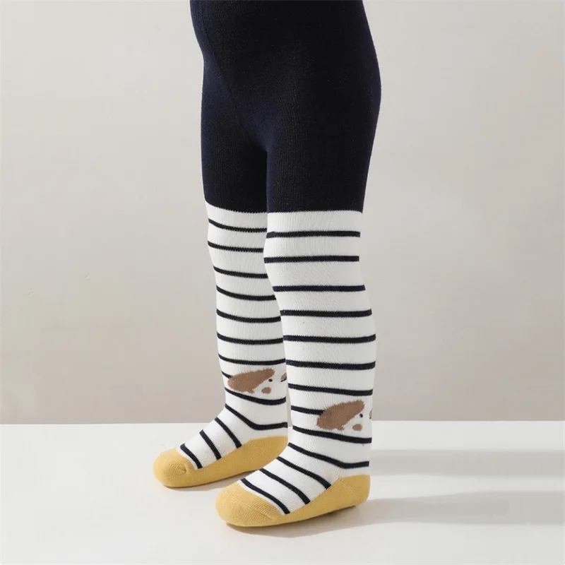 Весенне-осенние детские колготки, дышащие милые полосатые колготки в горошек с грибами для малышей, хлопковые вязаные леггинсы для новорожденных, От 0 до 2 лет 
Весенне-осенние детские колготки, дышащие милые полосатые колготки в горошек с грибами для малышей, хлопковые вязаные леггинсы для новорожденных, От 0 до 2 лет