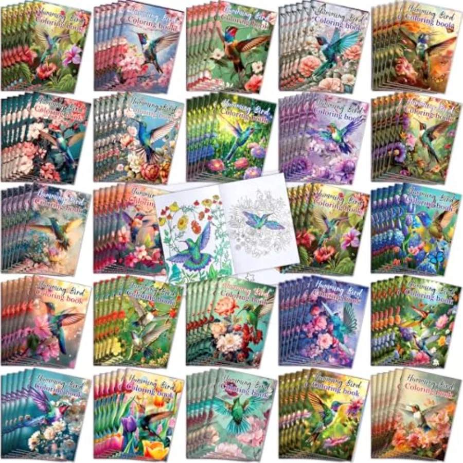 Pcs Hummingbird Themed Coloring Book Bulk 5x7 Inch Mini Drawing Books with Floral and Hummingbird Patterns Ideal for Party Favo
Pcs Hummingbird Themed Coloring Book Bulk 5x7 Inch Mini Drawing Books with Floral and Hummingbird Patterns Ideal for Party Favo