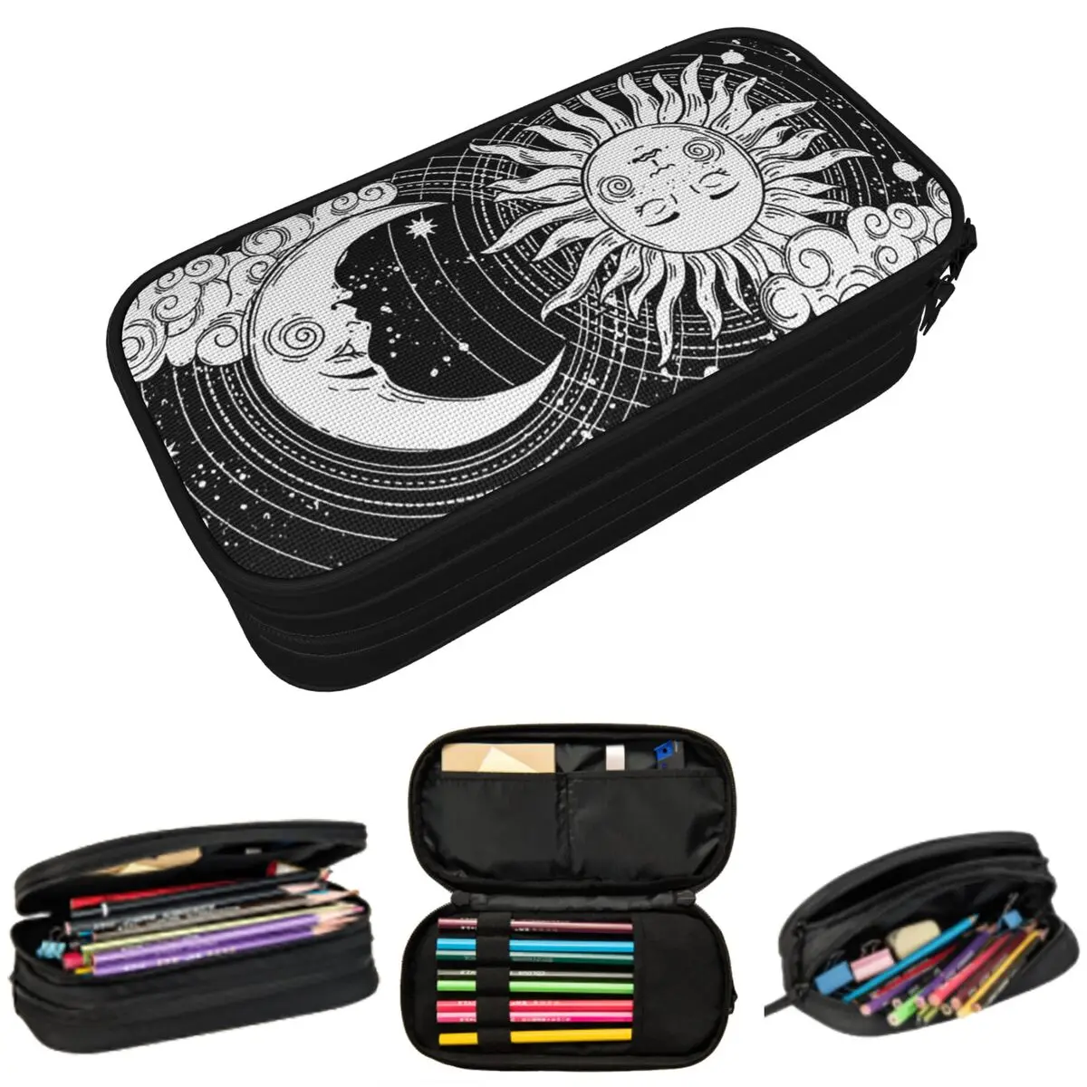 Gothic Moon And Sun Pencil Case for Studen School Pen Box Pencil Bag Stationery Supplies Pen Holder Bag
Gothic Moon And Sun Pencil Case for Studen School Pen Box Pencil Bag Stationery Supplies Pen Holder Bag