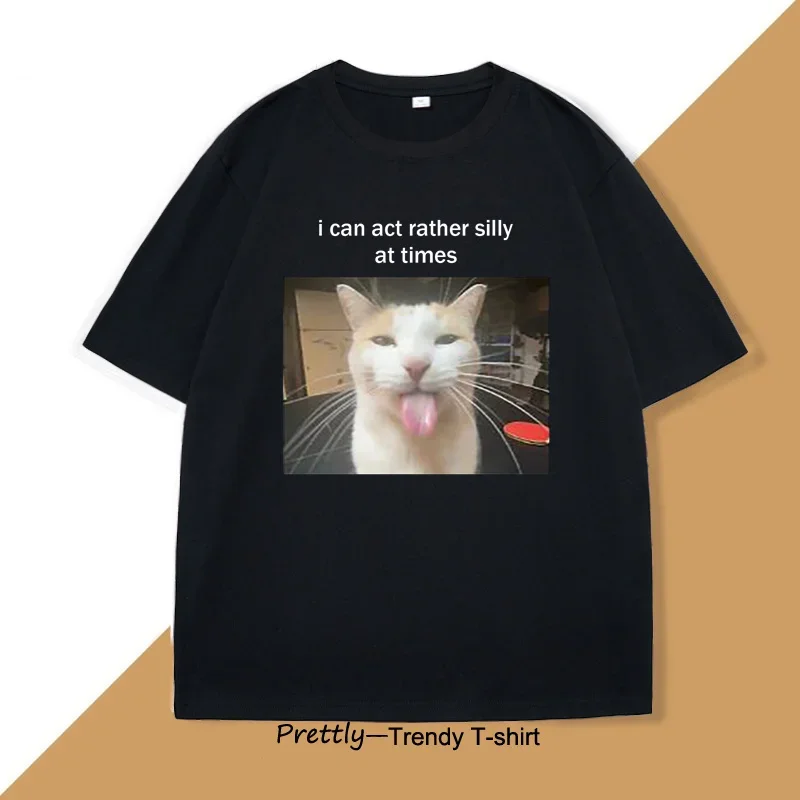 Funny Cat T Shirt Men Women I Can Act Rather Silly At Times Graphic T Shirts Cotton Causal Round Neck Tee Shirt Loose Tops
Funny Cat T Shirt Men Women I Can Act Rather Silly At Times Graphic T Shirts Cotton Causal Round Neck Tee Shirt Loose Tops
