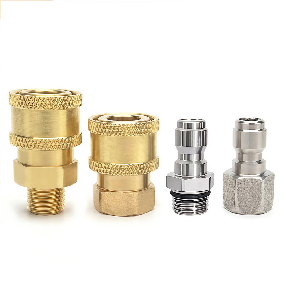 Соединительная муфта для мойки высокого давления, быстроразъемный адаптер, фитинг 1/4 «папа» и «мама», садовые соединения для мойки автомобилей
Соединительная муфта для мойки высокого давления, быстроразъемный адаптер, фитинг 1/4 «папа» и «мама», садовые соединения для мойки автомобилей