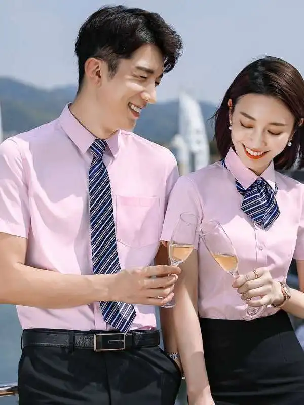 Summer New Style Twill Business Shirt Women's plus Size Cotton Blend Short Sleeve Flip Collar Thin Comfortable Commute Style
Summer New Style Twill Business Shirt Women's plus Size Cotton Blend Short Sleeve Flip Collar Thin Comfortable Commute Style