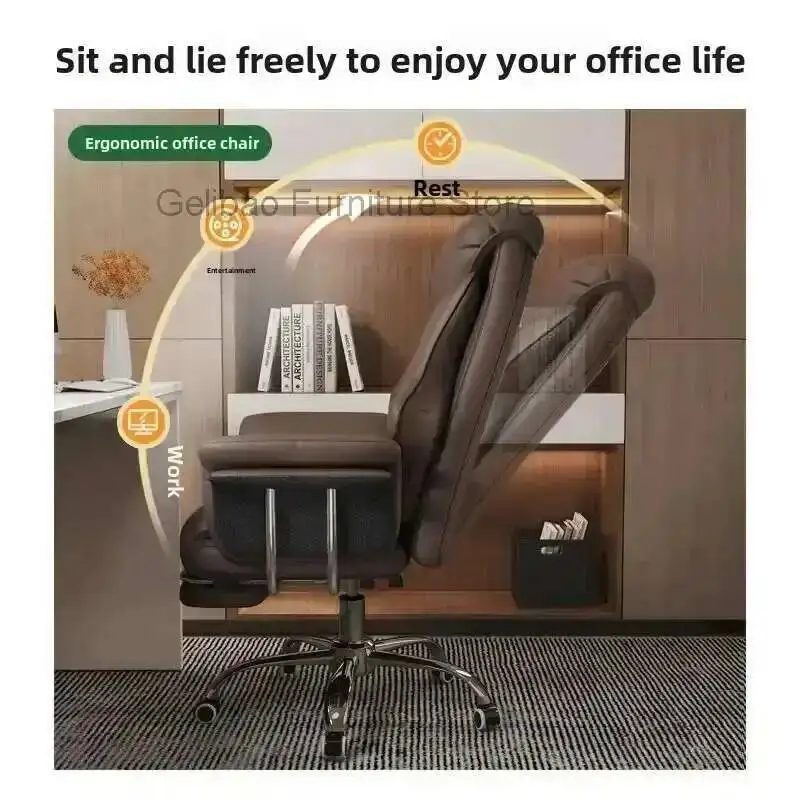 Computer Comfortable Boss Chair, Sofa, Home Office Study Room Can Lie Down and Rotate
Computer Comfortable Boss Chair, Sofa, Home Office Study Room Can Lie Down and Rotate