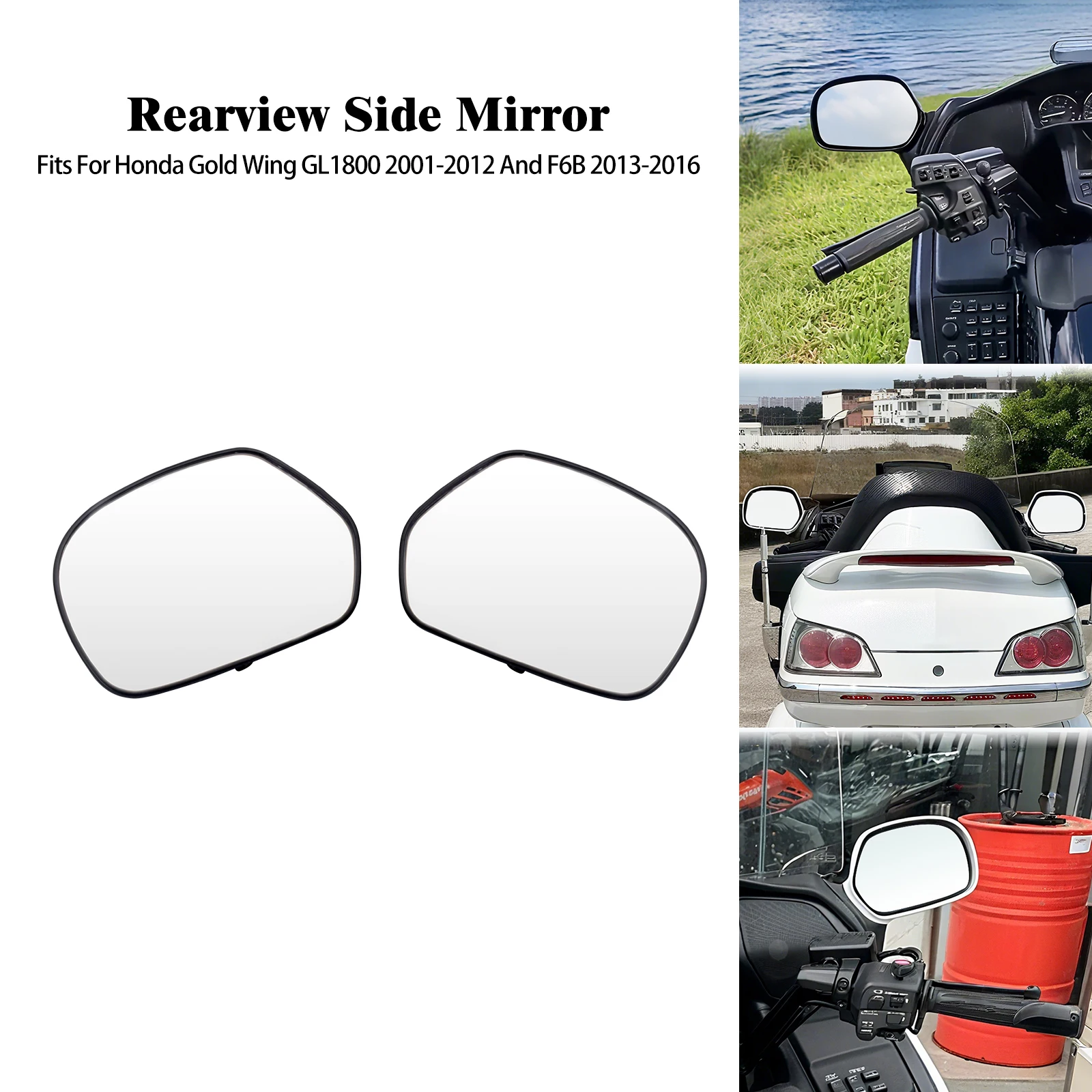 Motorcycle Rear View Mirrors Glass Clear Replacement Lens Black For Honda Gold Wing GL1800 2001-17 Left Right Side Mirror Glass
Motorcycle Rear View Mirrors Glass Clear Replacement Lens Black For Honda Gold Wing GL1800 2001-17 Left Right Side Mirror Glass
