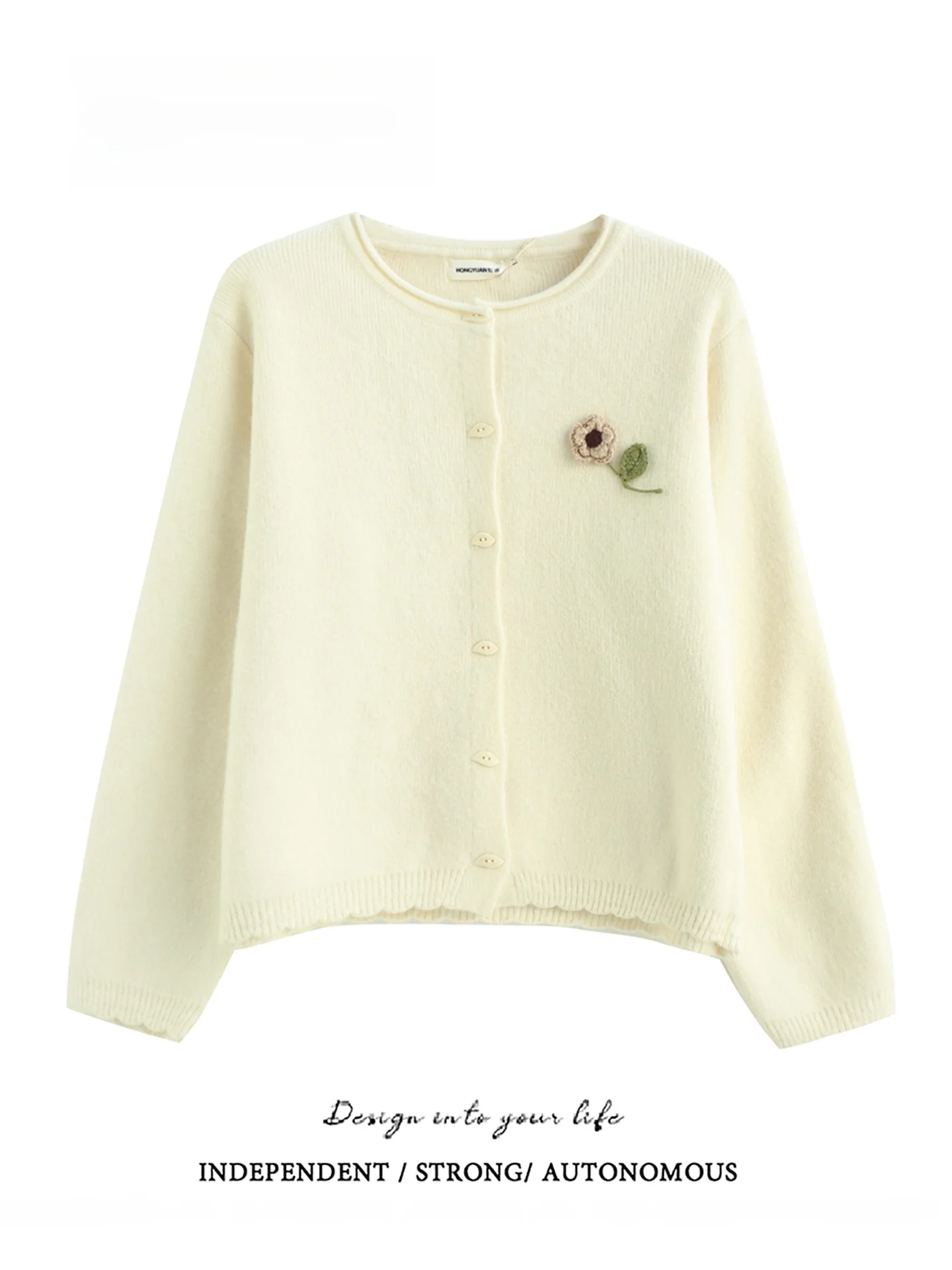 Thickened Long Sleeve round Neck Knitted Sweater Coat with Small Flower Brooch Winter Commute Style Warmth Heating Single Piece
Thickened Long Sleeve round Neck Knitted Sweater Coat with Small Flower Brooch Winter Commute Style Warmth Heating Single Piece