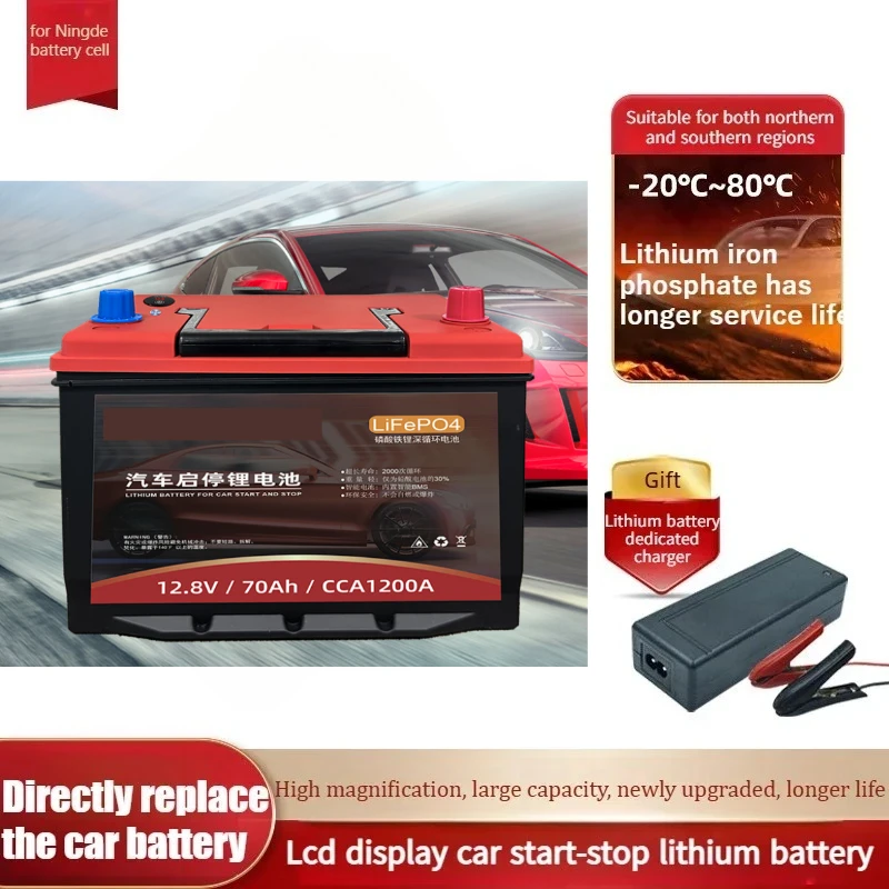 12V 100Ah LiFePO4 Car Battery, Low-Temperature Heating Starter High Capacity Start-Stop LCD Display Emergency Function
12V 100Ah LiFePO4 Car Battery, Low-Temperature Heating Starter High Capacity Start-Stop LCD Display Emergency Function