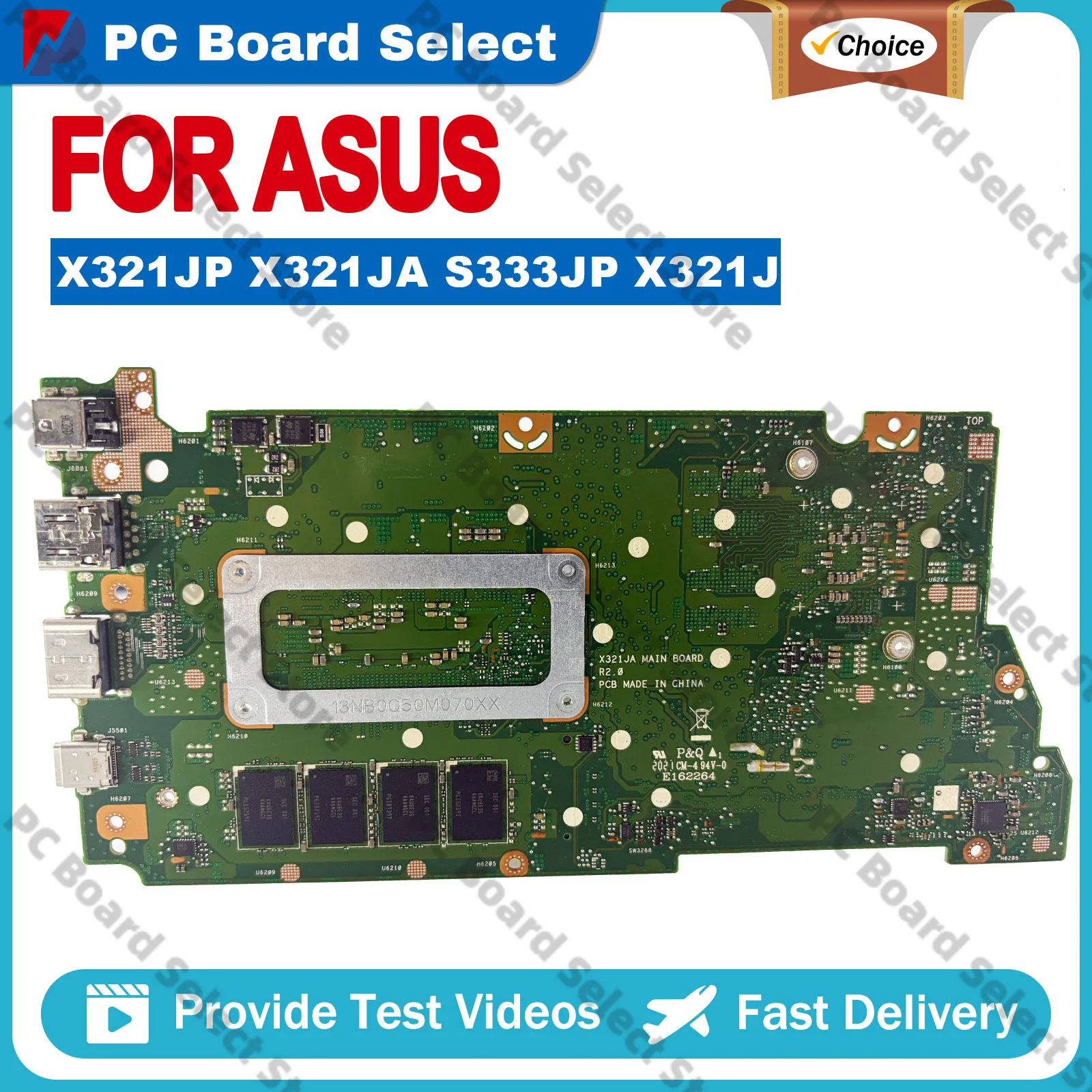 X321JP X321J Laptop Motherboard For ASUS VivoBook X321JP I321J S333J X321JQ Mainboard With 10th Gen I3 i5 i7 100% tests OK stk
X321JP X321J Laptop Motherboard For ASUS VivoBook X321JP I321J S333J X321JQ Mainboard With 10th Gen I3 i5 i7 100% tests OK stk