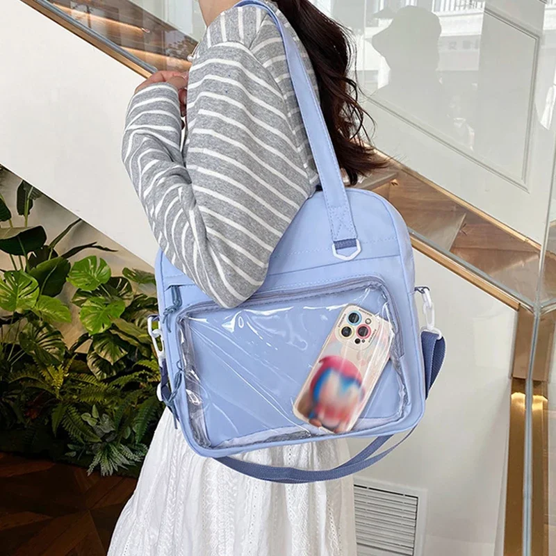 Сумка на плечо для девочек в японском стиле, прозрачная студенческая сумка для книг в студенческом стиле, повседневная женская сумка большой вместимости Handba Itbagg
Сумка на плечо для девочек в японском стиле, прозрачная студенческая сумка для книг в студенческом стиле, повседневная женская сумка большой вместимости Handba Itbagg