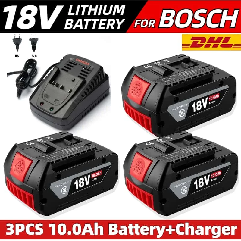 For Bosch 18V 10.0Ah Battery Original for Bosch 18V Professional GBA GBH GSR GSB BAT618 BAT609 BAT620 tools Replacement Battery
For Bosch 18V 10.0Ah Battery Original for Bosch 18V Professional GBA GBH GSR GSB BAT618 BAT609 BAT620 tools Replacement Battery