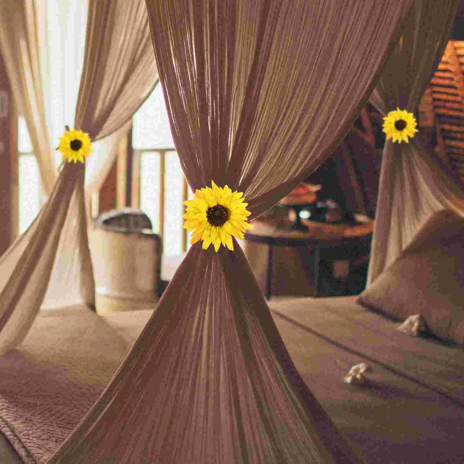 2 Pcs Sunflower Curtain Tie Window Accessory Clips for Drapes Holders Metal Drapery Binding Buckle
2 Pcs Sunflower Curtain Tie Window Accessory Clips for Drapes Holders Metal Drapery Binding Buckle