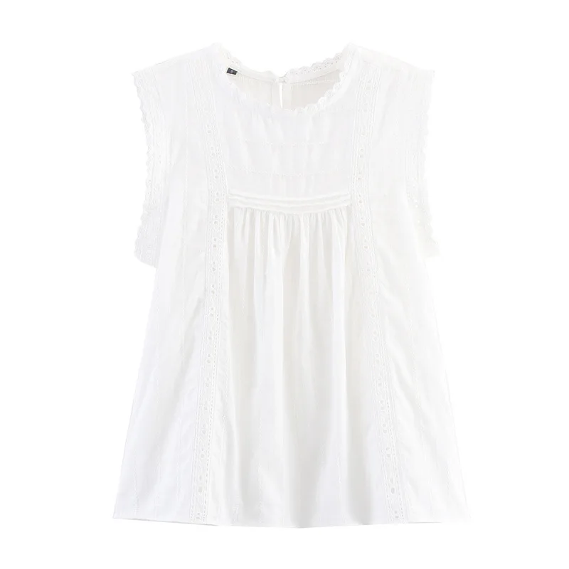 Женская мода в романтическом стиле, элегантный универсальный топ без рукавов
Женская мода в романтическом стиле, элегантный универсальный топ без рукавов