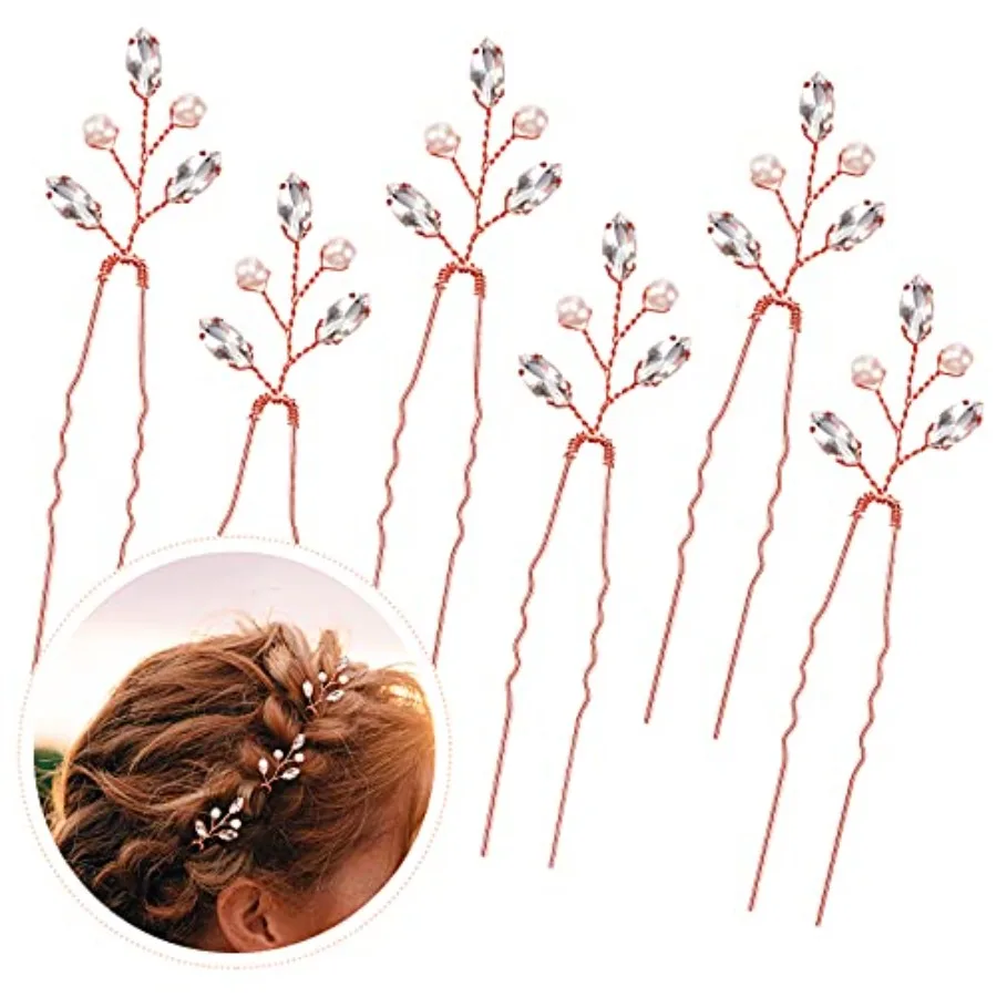 6 Pieces Pearl Crystal Bridal Hair Pins Rhinestone Flower Wedding Hair Pins Prom Accessory for Women Wedding Hairstyles
6 Pieces Pearl Crystal Bridal Hair Pins Rhinestone Flower Wedding Hair Pins Prom Accessory for Women Wedding Hairstyles
