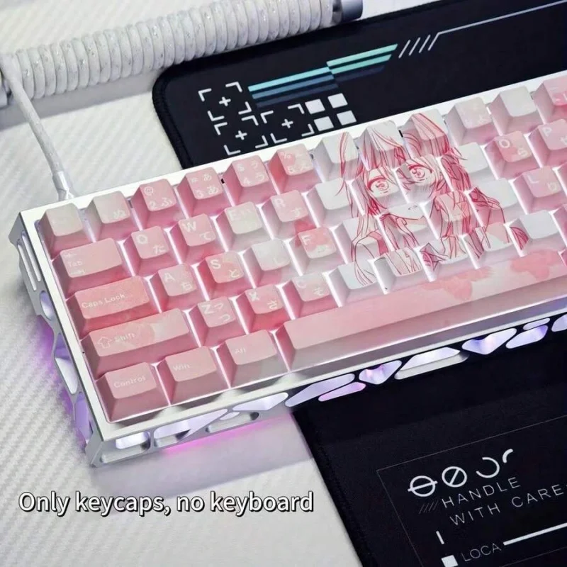 Anime-Themed Pink 73Key PBT Sublimation Keycap Set for 60%/65%/68% Keyboard Durable Gaming Keycaps with Anti-Ghosting Feature
Anime-Themed Pink 73Key PBT Sublimation Keycap Set for 60%/65%/68% Keyboard Durable Gaming Keycaps with Anti-Ghosting Feature