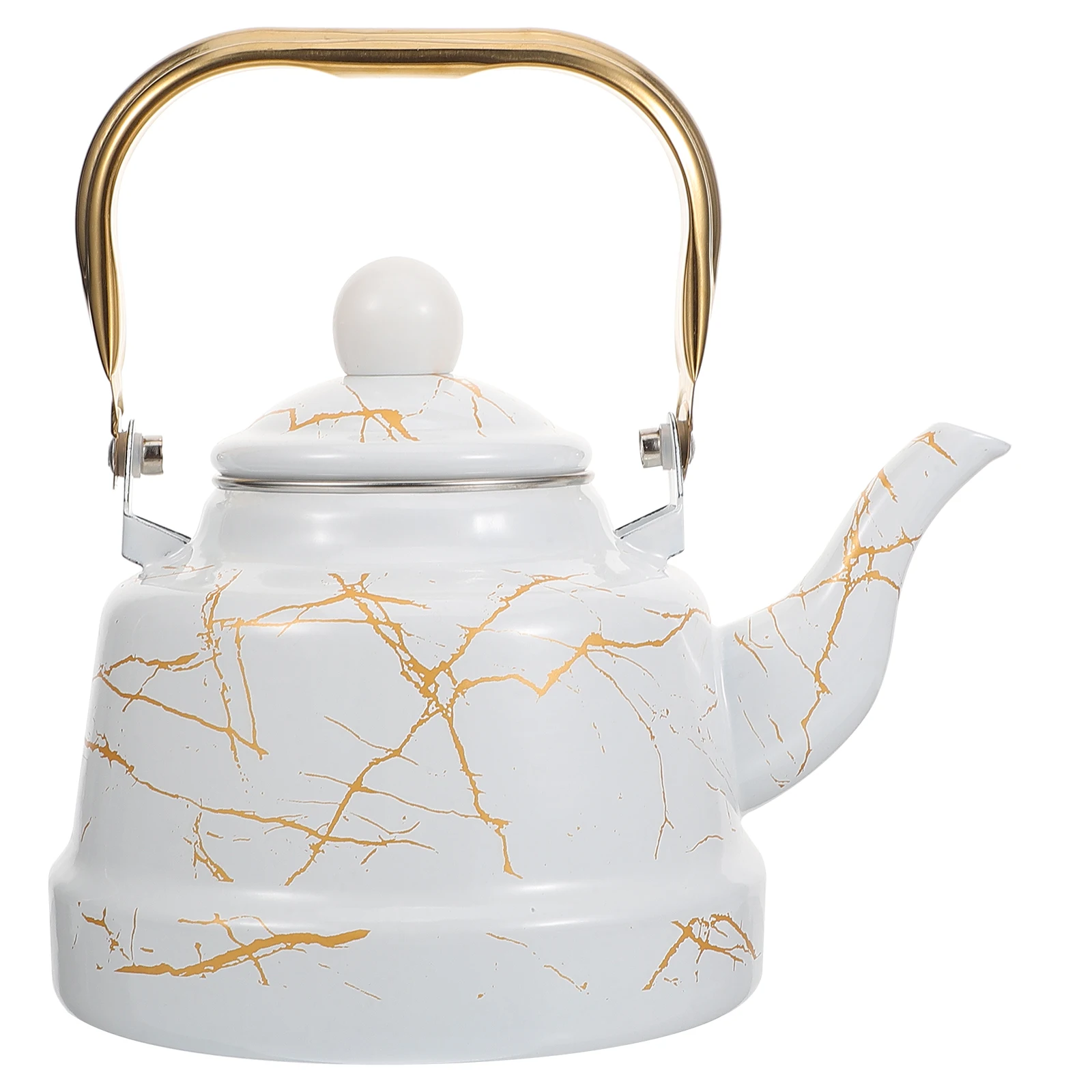Marble Pattern Pear Shaped Enamel Teapot 1.7L White Hot Water Kettle Kitchen Tea Kettle Portable Household Use Creative Design
Marble Pattern Pear Shaped Enamel Teapot 1.7L White Hot Water Kettle Kitchen Tea Kettle Portable Household Use Creative Design