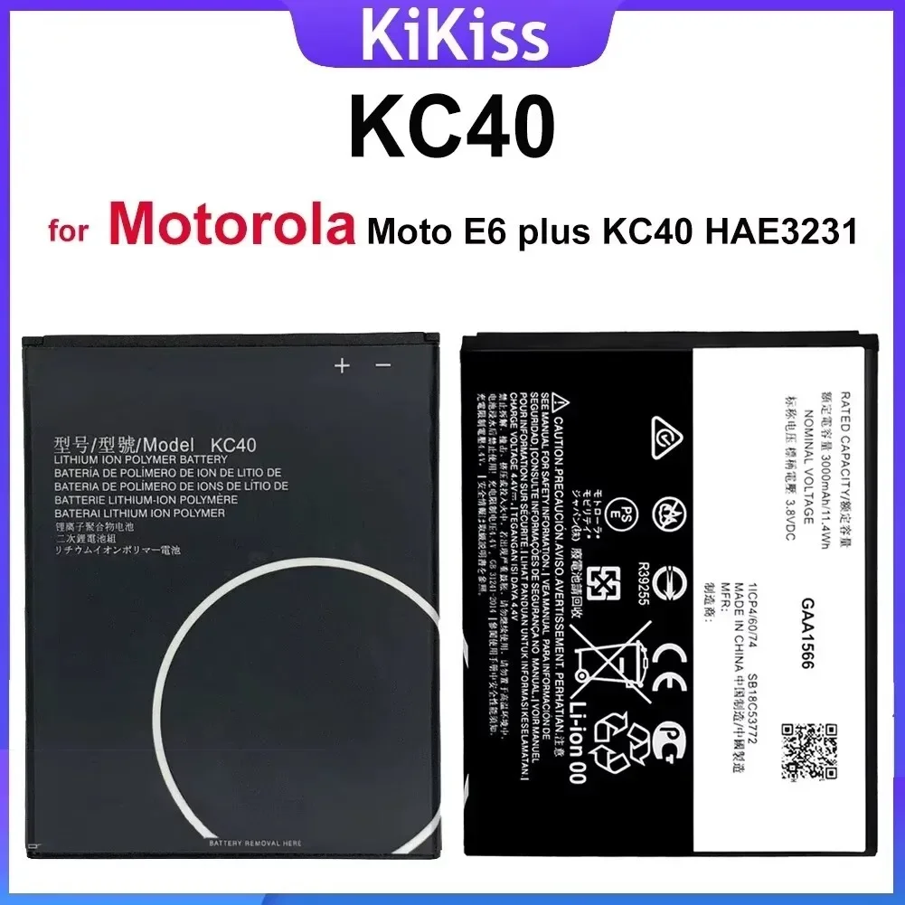 Аккумулятор мобильного телефона для Motorola Moto E6 plus KC40 HAE3231 KC40, 3000 мАч, реальная емкость
Аккумулятор мобильного телефона для Motorola Moto E6 plus KC40 HAE3231 KC40, 3000 мАч, реальная емкость